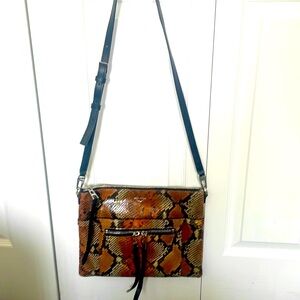 Zadig & Voltaire snake print crossbody clutch bag‎
